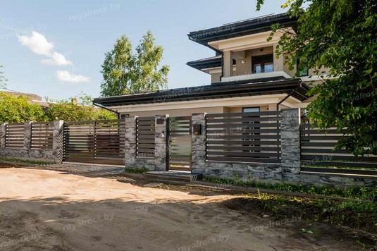 Забор из камня Joniec Roma Horizon Onyx в Валерьяново - фото 14